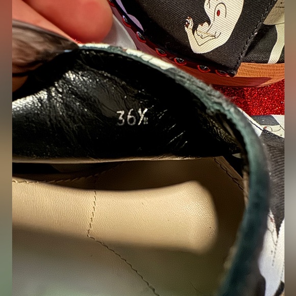 Miu Miu Nude Abstract Printed Heels Sz 36.5 - Picture 7 of 8